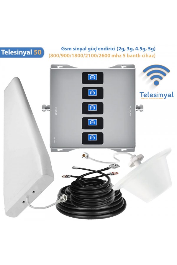 800 - 900 - 1800 - 2100 - 2600 MHz Beş Bant Sinyal Güçlendirici