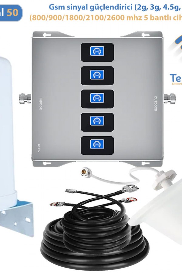 800 - 900 - 1800 - 2100 - 2600 MHz Beş Bant Sinyal Güçlendirici