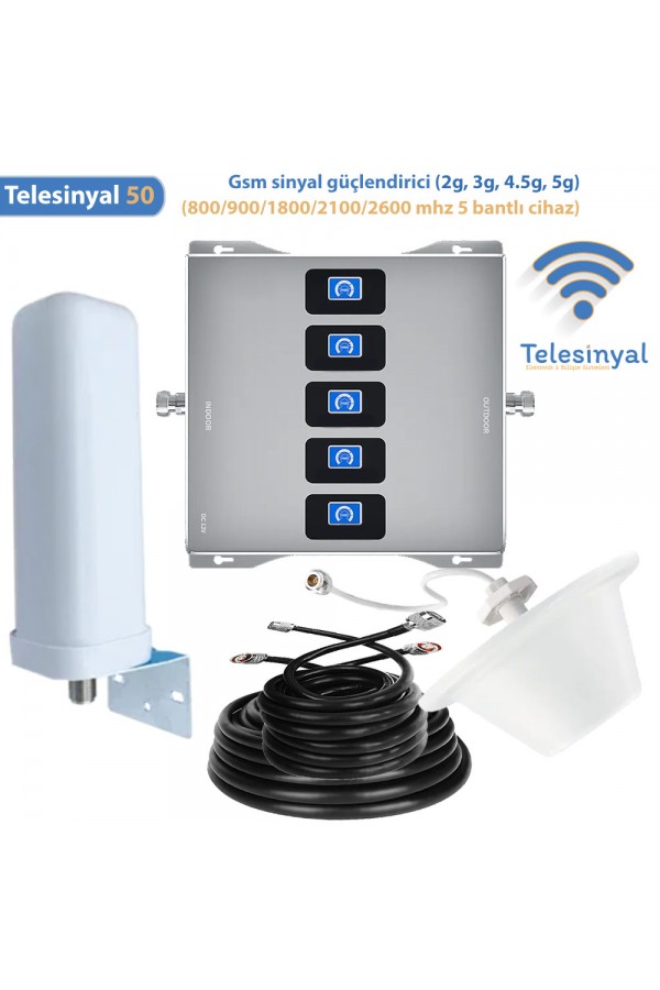800 - 900 - 1800 - 2100 - 2600 MHz Beş Bant Sinyal Güçlendirici