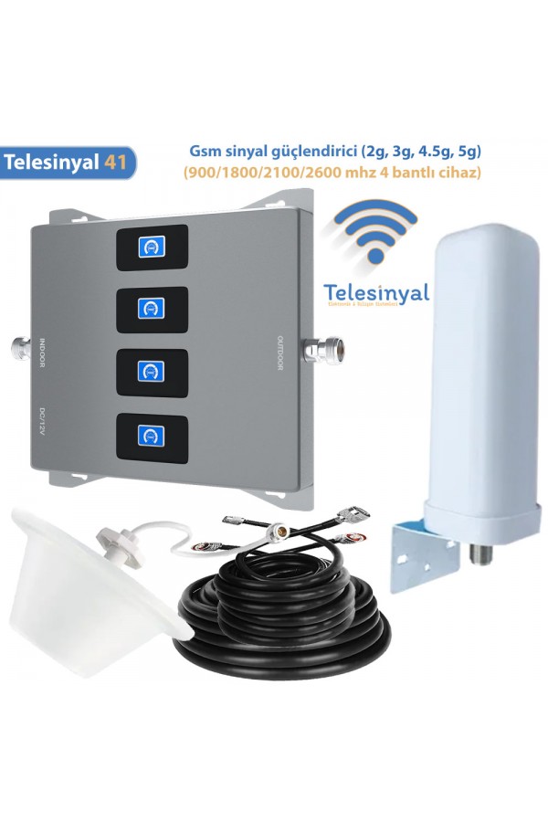 900 - 1800 - 2100 - 2600 MHz Dört Bant Sinyal Güçlendirici