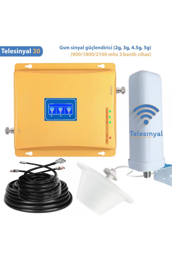 3 Bant (900 / 1800 / 2100 MHz) GSM Sinyal Güçlendirici